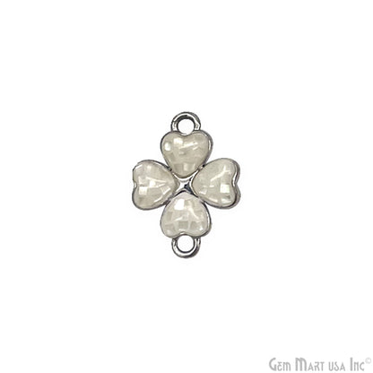 Clover shape Charm Shell 16x12mm Double Bail Connector