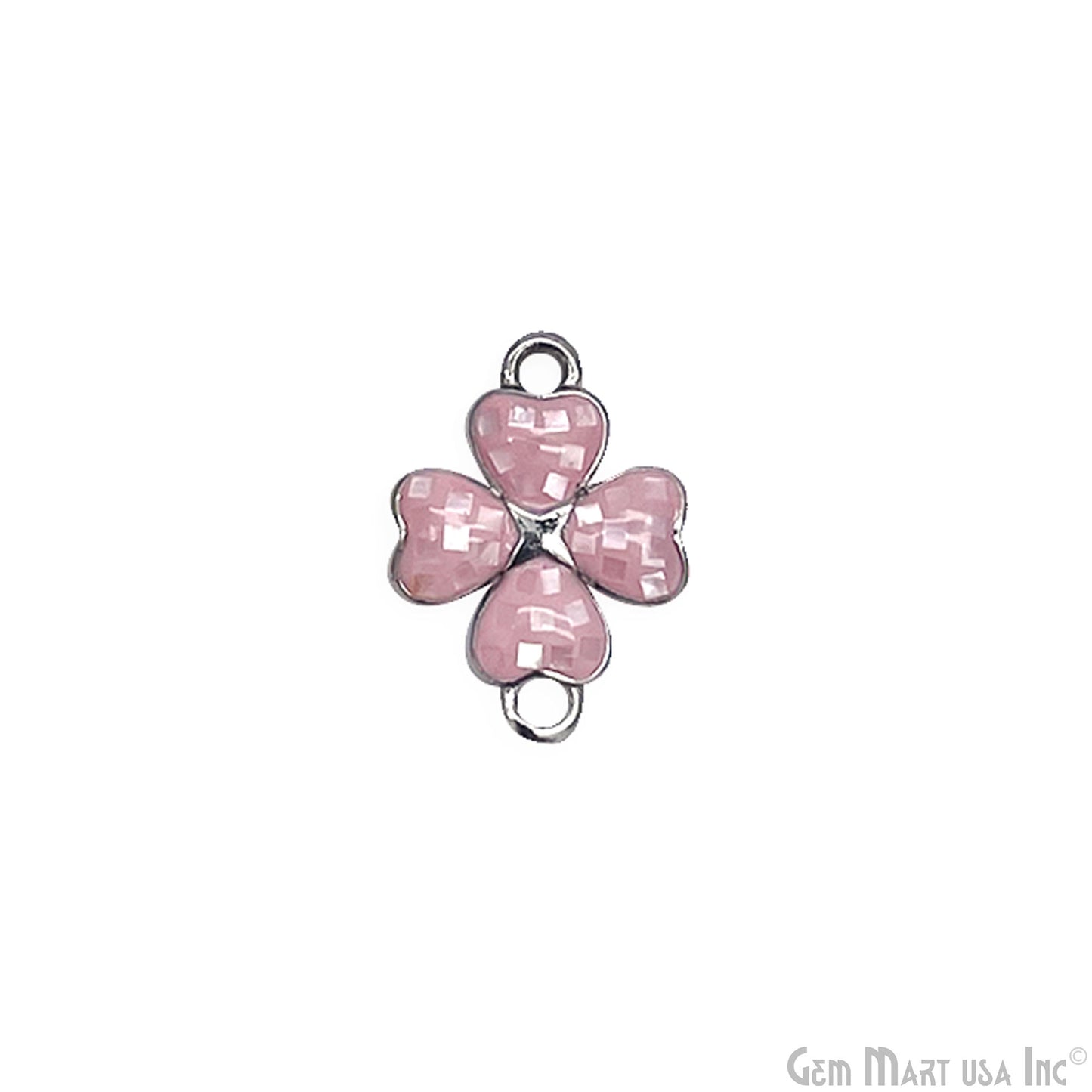 Clover shape Charm Shell 16x12mm Double Bail Connector