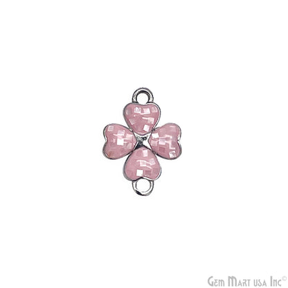 Clover shape Charm Shell 16x12mm Double Bail Connector