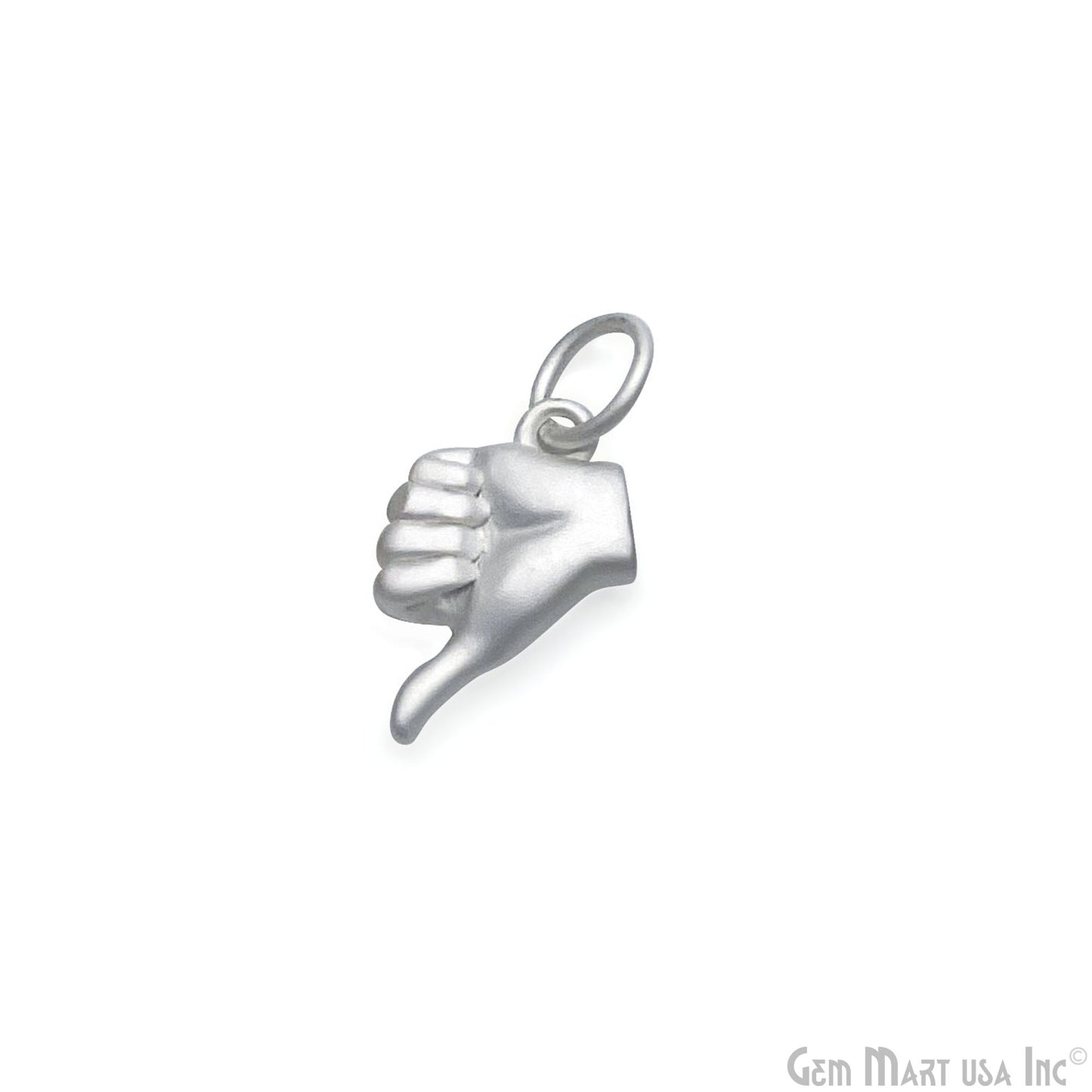 Matte Finished Surface Cute Hand Thumb Dislike Charm Pendant Metal Charms