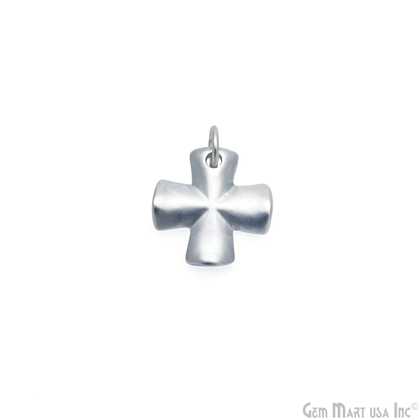 Plus Symbol Charm Matte Finish Single Bail Pendant Charm