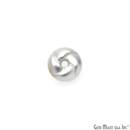 TierraCast Round Spacer Bead Metal 7x4mm Twisted Round Spacer Pendant