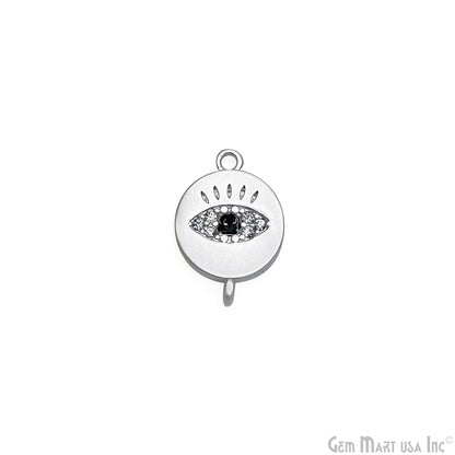 Evil Eye Charm Pendant 10mm Double Bail Evil Eye Bracelet Charm