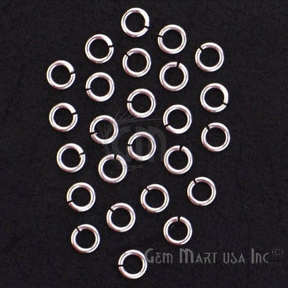 10pc Lot Open Jump Rings 4mm Silver Plated Finding Jewelry Charm - GemMartUSA