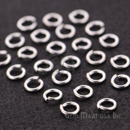 10pc Lot Open Jump Rings 4mm Silver Plated Finding Jewelry Charm - GemMartUSA