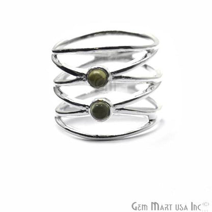 Double Gemstone Stackable Wedding Band Ring (12061) - GemMartUSA