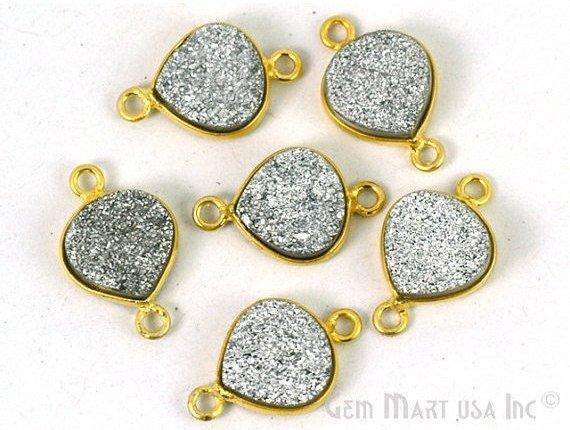 druzy connector beads, druzy connector