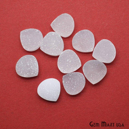 Plain Color Druzy 12mm Heart Shape Loose Cabochon (Pick Your Color) - GemMartUSA