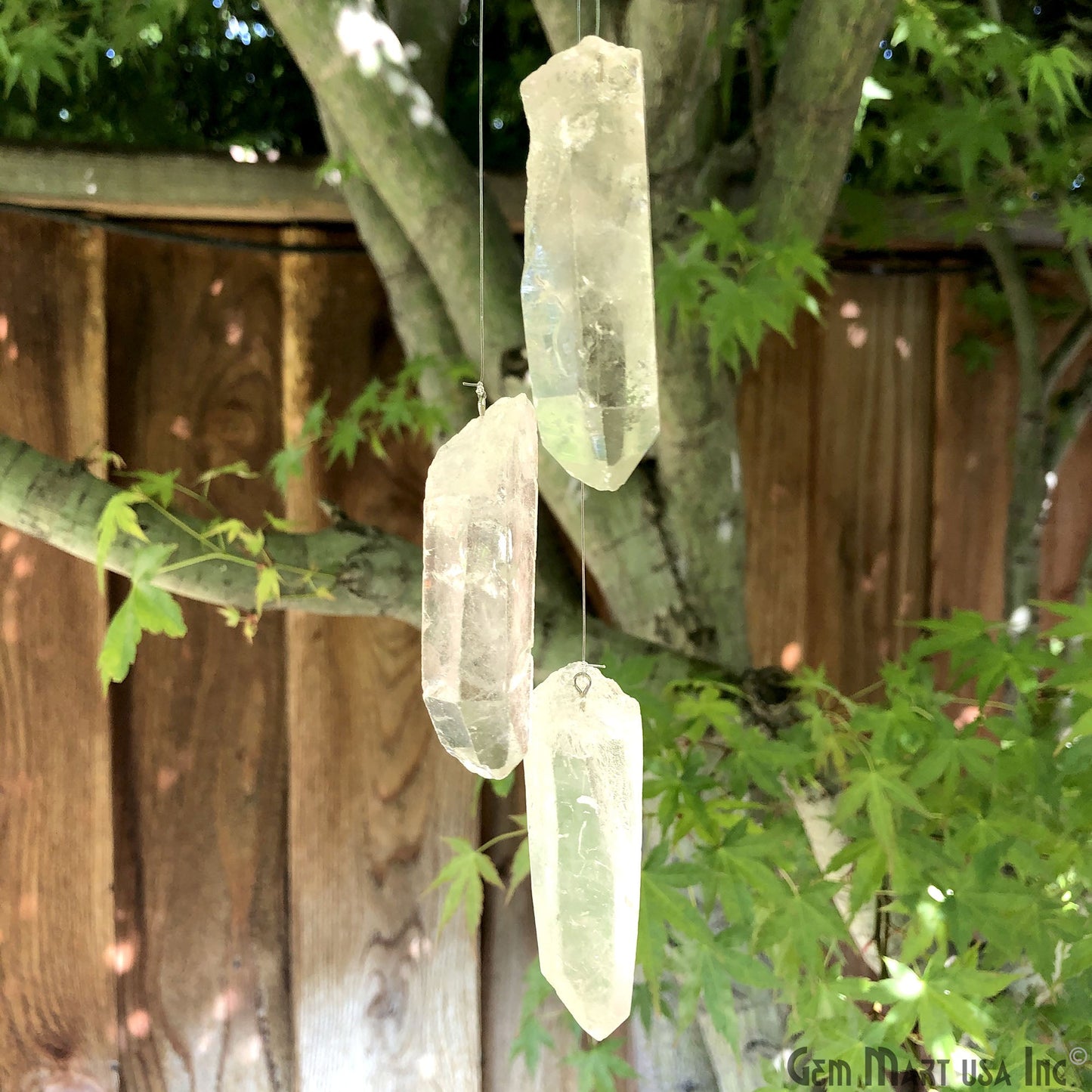 Crystal Quartz Wind Chime, Natural Crystal Wind Chimes, Garden Décor, Home Décor, Melodic Tones