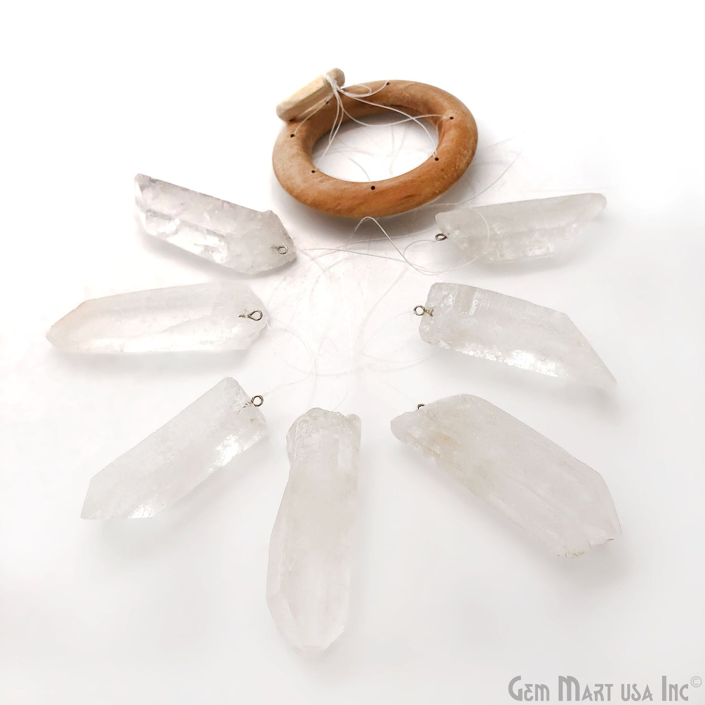 Crystal Quartz Wind Chime, Natural Crystal Wind Chimes, Garden Décor, Home Décor, Melodic Tones