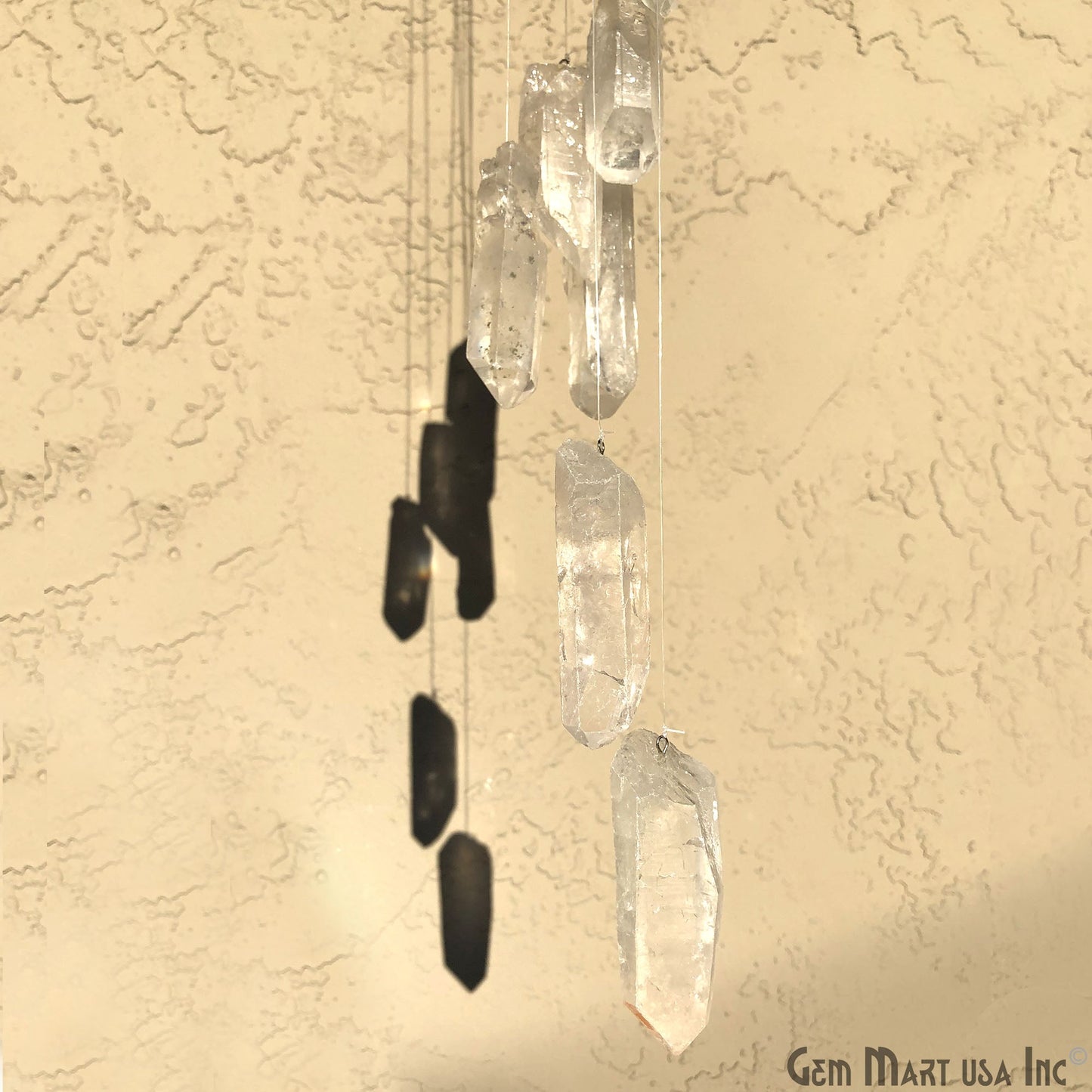 Crystal Quartz Wind Chime, Natural Crystal Wind Chimes, Garden Décor, Home Décor, Melodic Tones