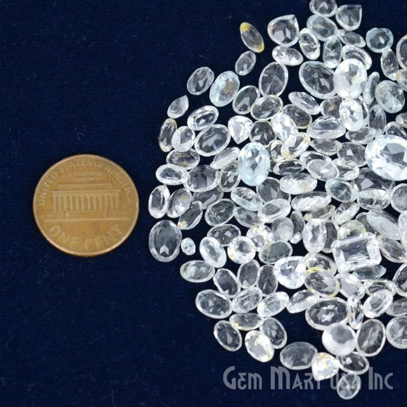 50 Carat White Topaz Mix Shape Wholesale Loose Gemstones - GemMartUSA