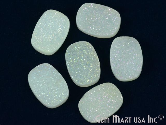 Plain Druzy 10x12mm Octagon Shape Loose Cabochon (Pick Your Color) - GemMartUSA