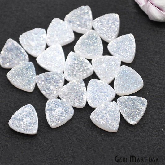 Plain Druzy 8mm Trillion Shape Loose Cabochon (Pick Your Color) - GemMartUSA