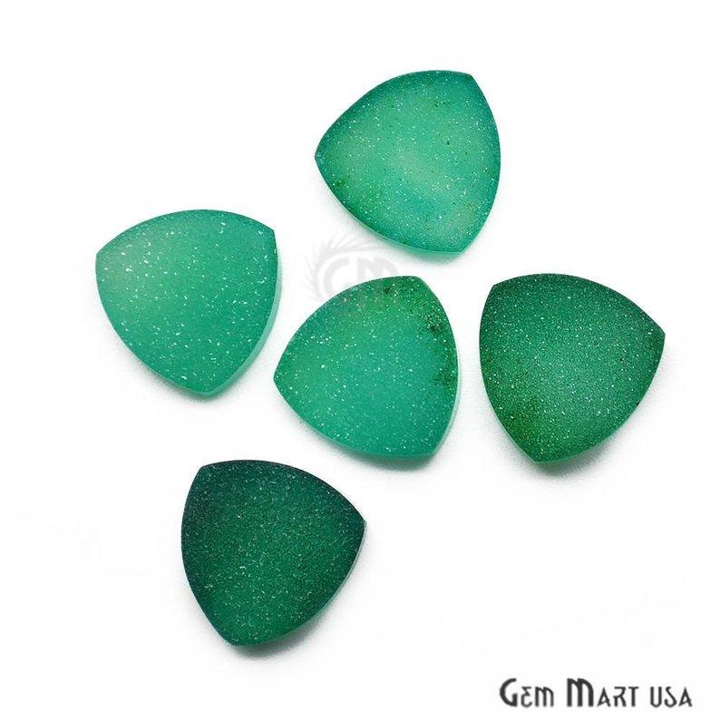 Plain Color Druzy 16mm Trillion Shape Loose Cabochon (Pick Your Color) - GemMartUSA