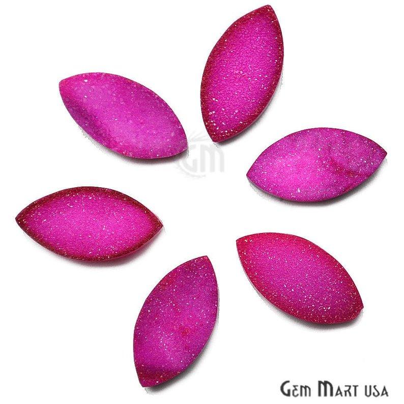 Plain Color Druzy 10x20mm Marquise Shape Loose Cabochon (Pick Your Color) - GemMartUSA