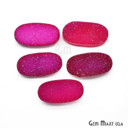 Plain Color Druzy 10x20mm Oval Shape Loose Cabochon (Pick Your Color) - GemMartUSA