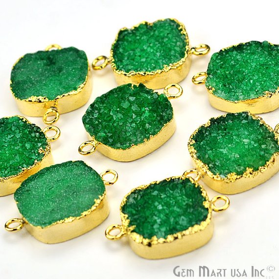 druzy connector beads, druzy connector