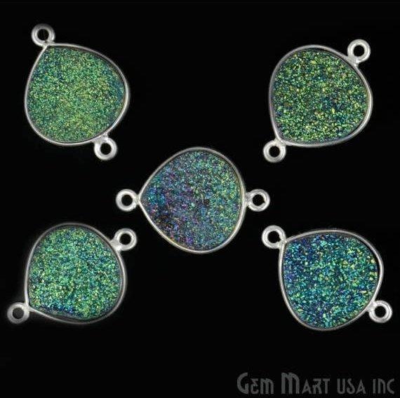 druzy connector beads, druzy connector