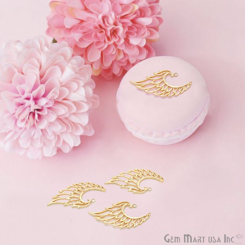 Eagle Wing Shape Charm Gold Plated Finding Jewelry Charm
