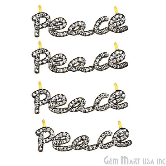 Letter Charms Diamond CZ Pave Gold Plated Charm for Bracelet & Pendants (CHWS-40086) - GemmartUSA (755026001967)