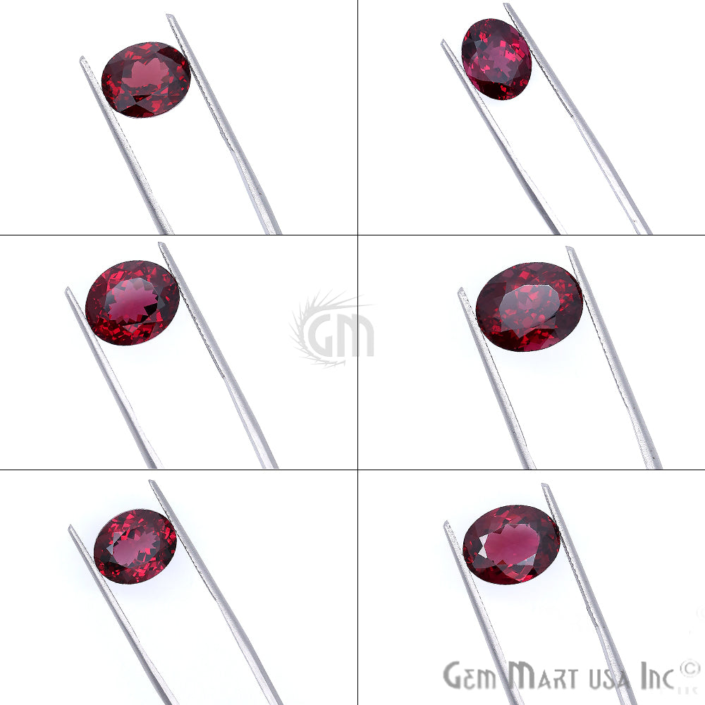 Rhodolite Garnet, Oval Gemstone, Loose Gemstone, January Birthstones (RH-0155-0160) - GemMartUSA