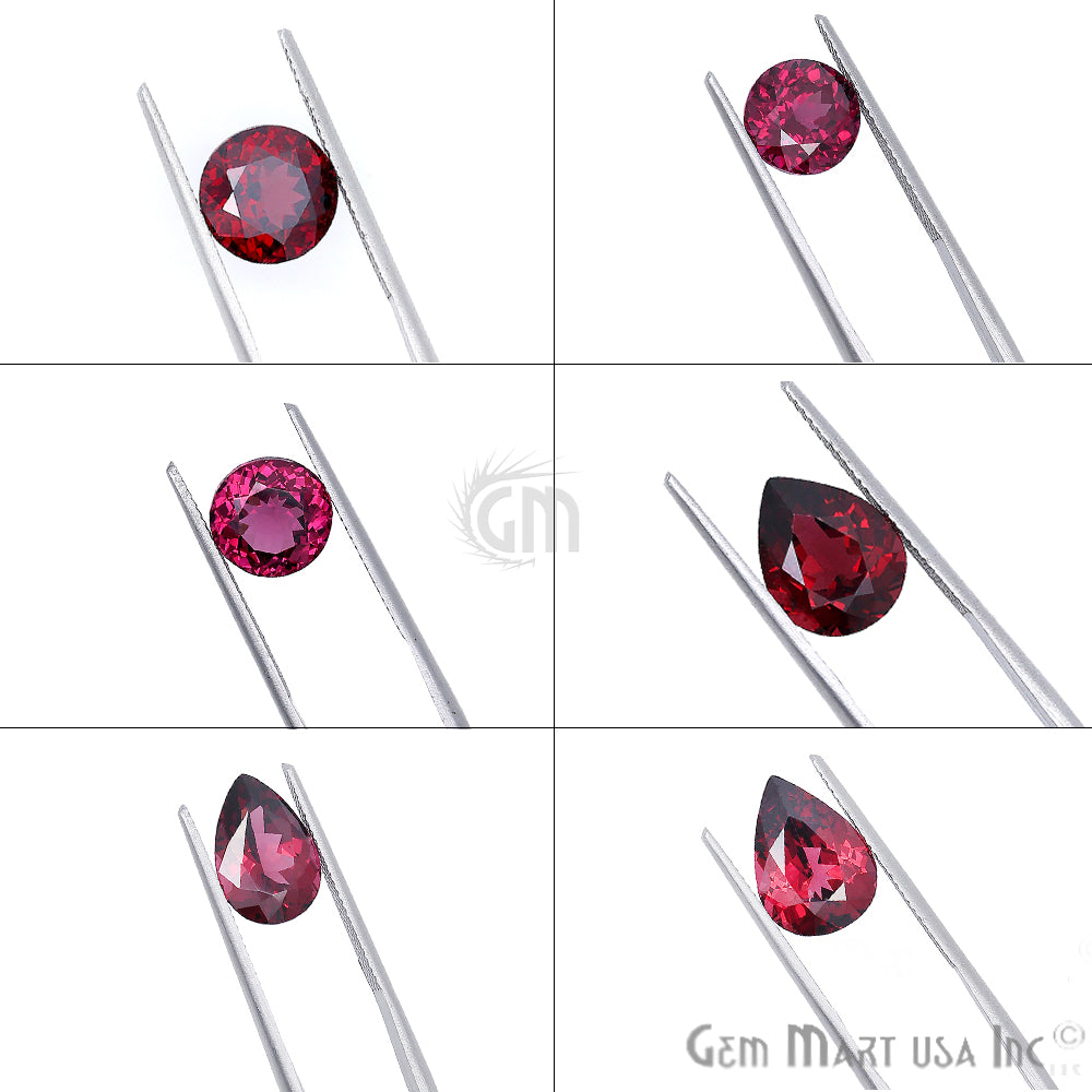 Rhodolite Garnet, Round & Pear Shape, Loose Gemstone, January Birthstones (RH-0019-0024) - GemMartUSA