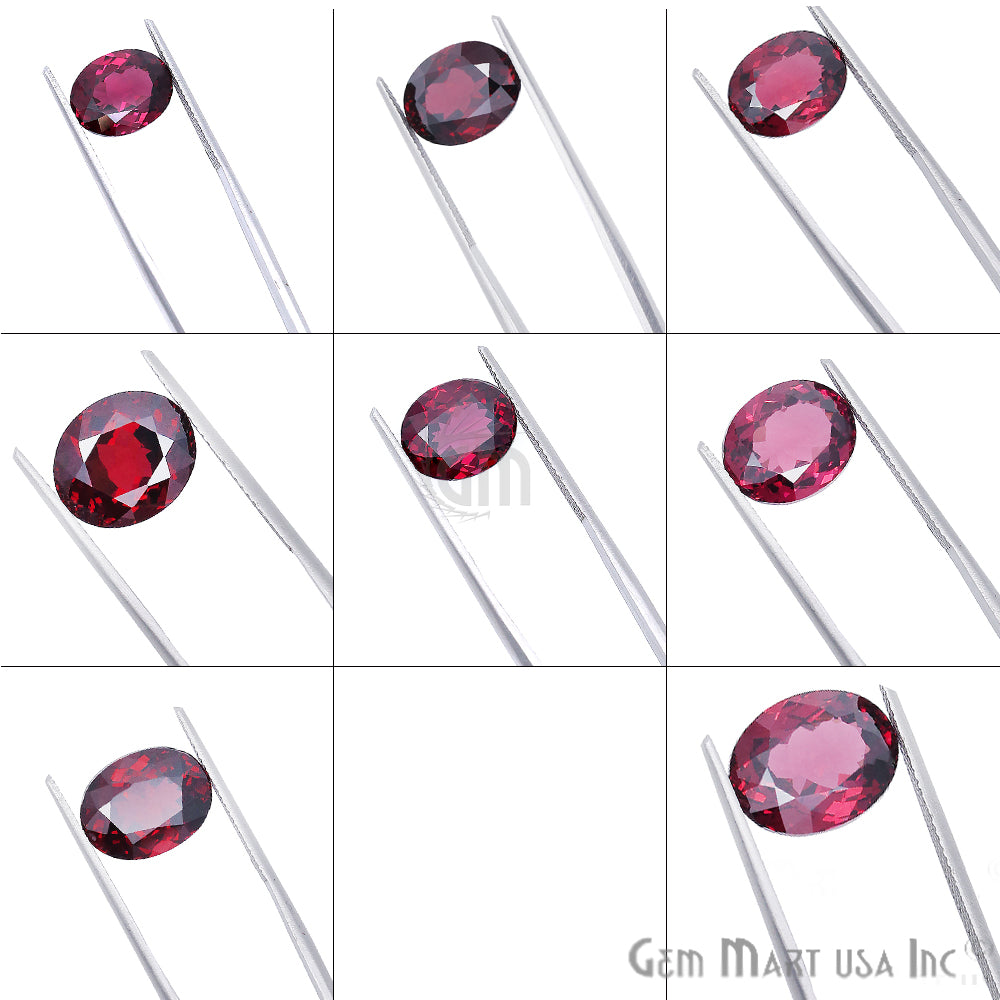 Rhodolite Garnet, Oval Gemstone, Loose Gemstone, January Birthstones (RH-0173-0180) - GemMartUSA