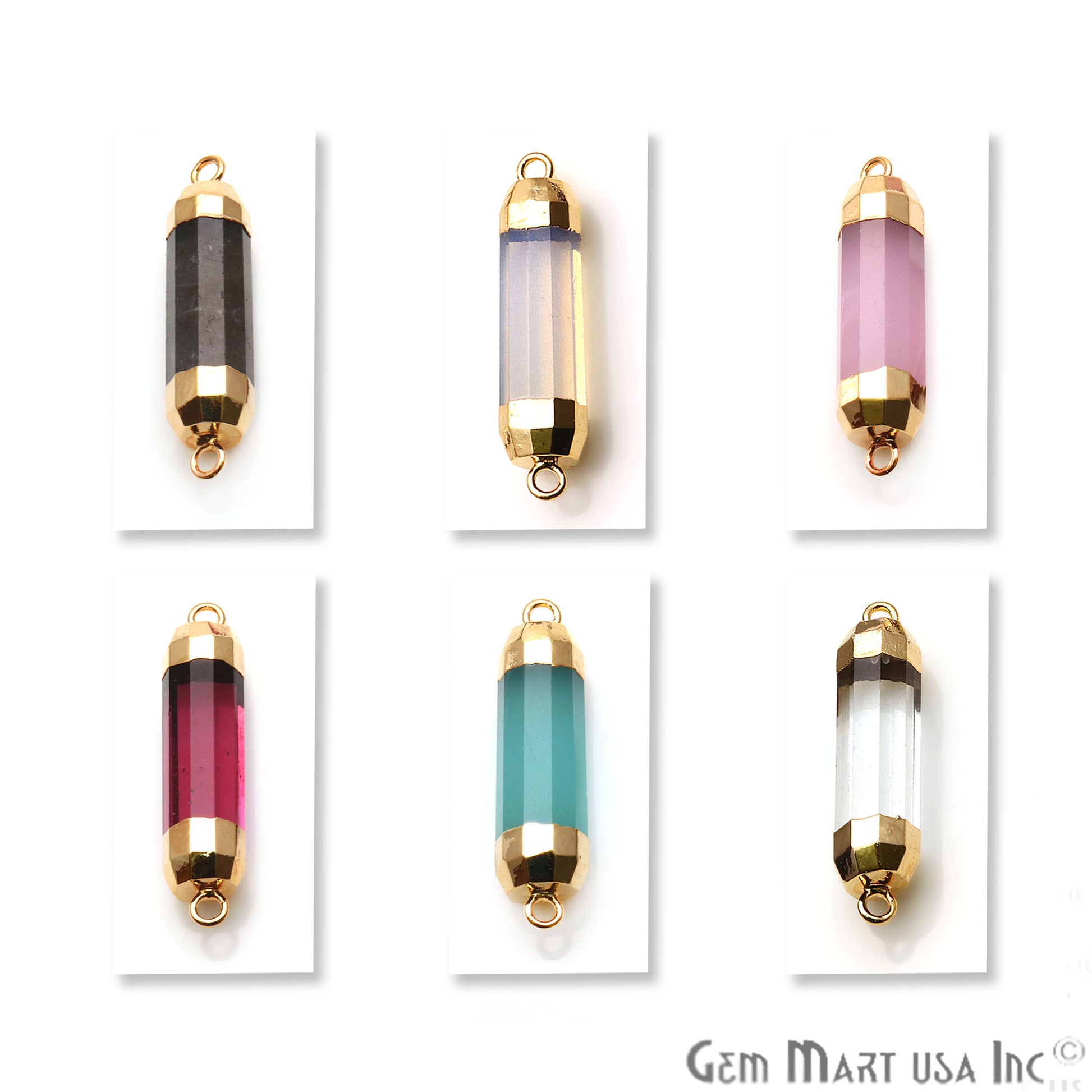 gemstone connector beads, gemstone connector pendant