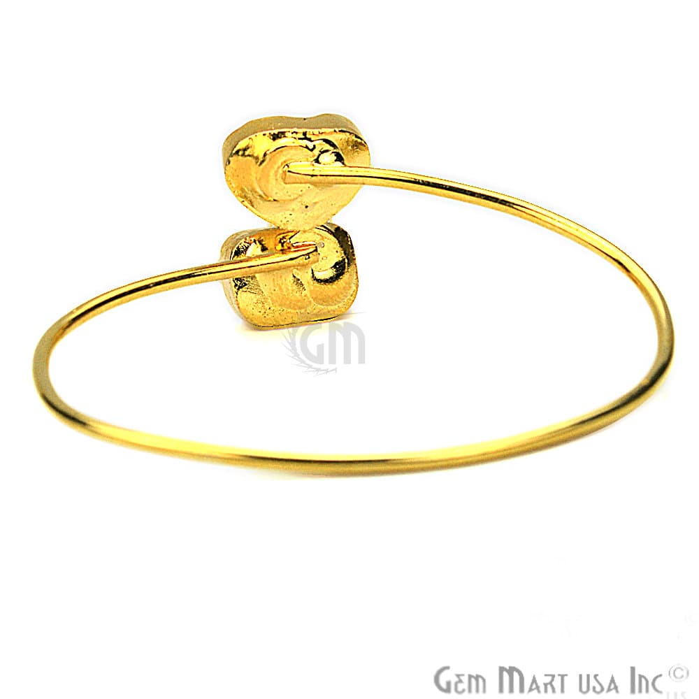 Elegant Adjustable Double Druzy Gemstone Stacking Bangle Bracelet - GemMartUSA (754950996015)