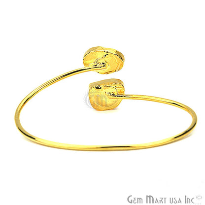 Elegant Adjustable Double Druzy Gemstone Stacking Bangle Bracelet - GemMartUSA (754953945135)