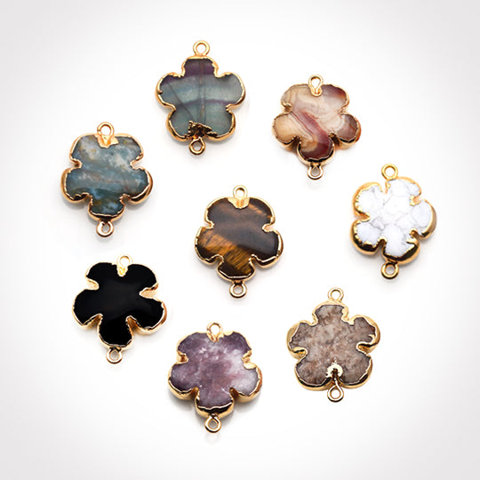 gemstone connector beads, gemstone connector pendant