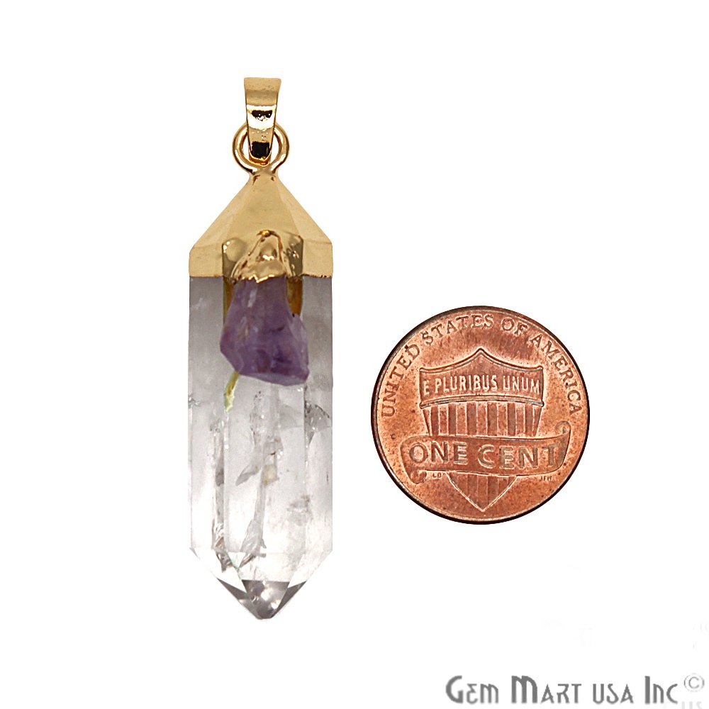 DIY, Point Pendant, Pendants for Necklaces, Gold Bail 38x50mm Gemstone Pendant (CHPR-50748) - GemMartUSA