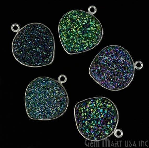 druzy connector beads, druzy connector