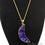 One Of A Kind Blue Rough Druzy 48x15mm Gold Electroplated 18 Inch Chain With Pendant - GemMartUSA