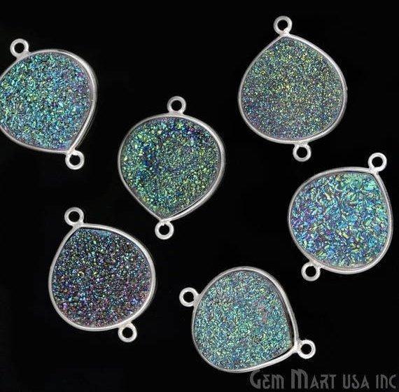 druzy connector beads, druzy connector