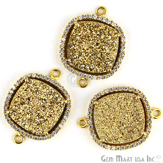 druzy connector beads, druzy connector