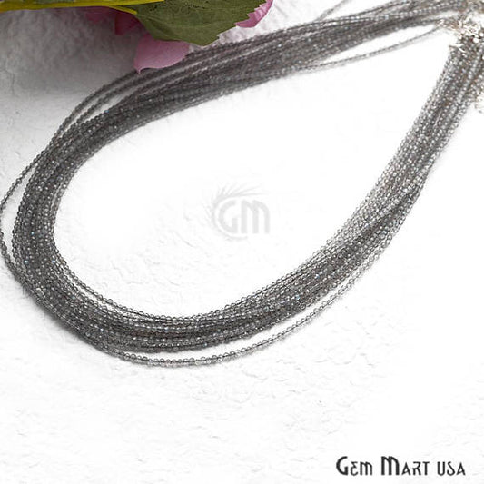 Labradorite Bead Chain, Silver Plated Jewelry Making Necklace Chain - GemMartUSA (762465026095)