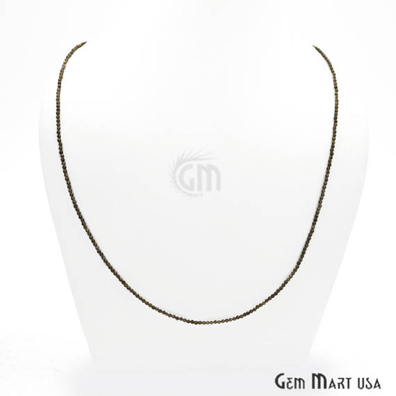 Green Moonstone Bead Chain, Silver Plated Jewelry Making Necklace Chain - GemMartUSA (762467123247)