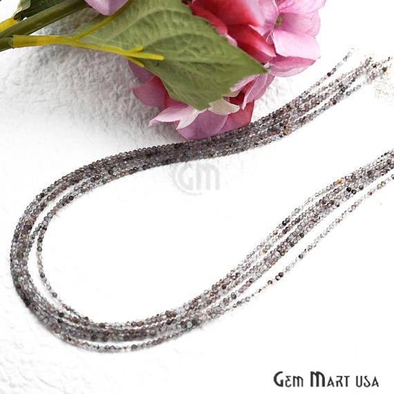 Multi Rutile Bead Chain, Silver Plated Jewelry Making Necklace Chain - GemMartUSA (762481541167)