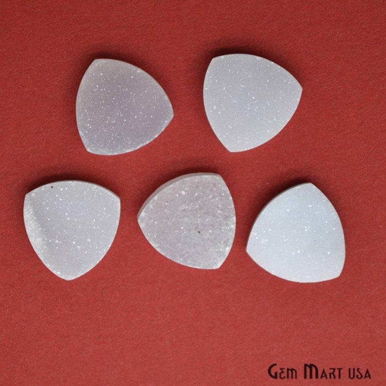 Plain Color Druzy 16mm Trillion Shape Loose Cabochon (Pick Your Color) - GemMartUSA